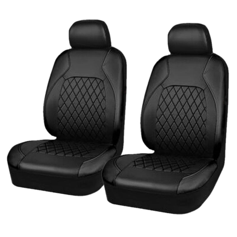 2pcs Car Front Seat Faux Leather Car Seat Covers, Car Seat Protector Covers, Removable Headrest Washable Car Seat Cover For Car, SUV, Van, Sedan