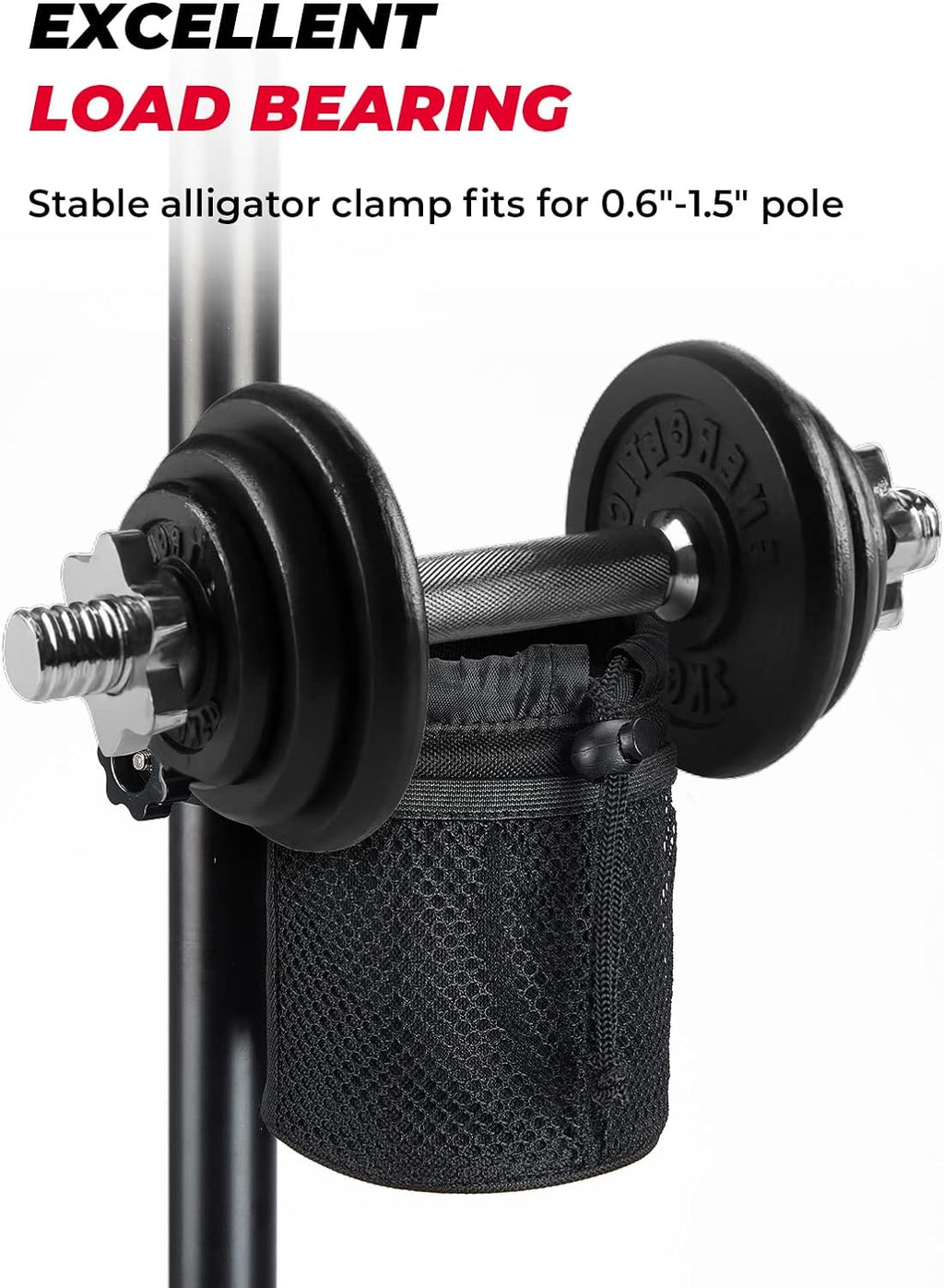 kemimoto Motorcycle Cup Holder, Oxford Fabric Motorcycle Drink Holder with 0.6"-1.5" Alligator Clamp, Universal Water Bottle Holder for Motorcycle, ATV/UTV, Scooter, Boat, Kayak, Bike, Walker