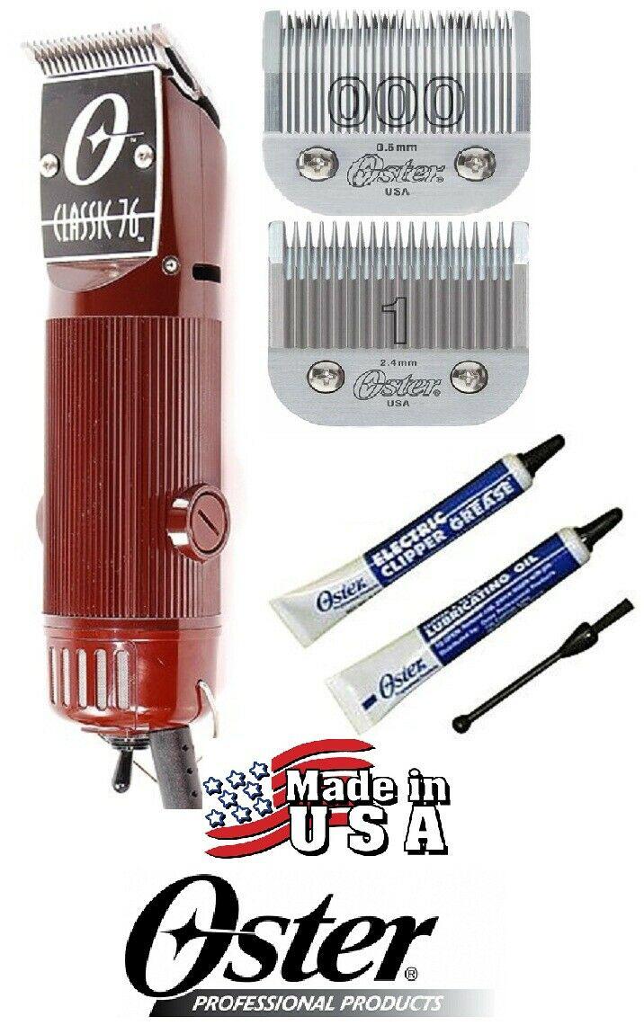 Oster PROFESSIONAL CLASSIC 76 CLIPPER SET # 000 & 1 Blades Hair Stylist Barber