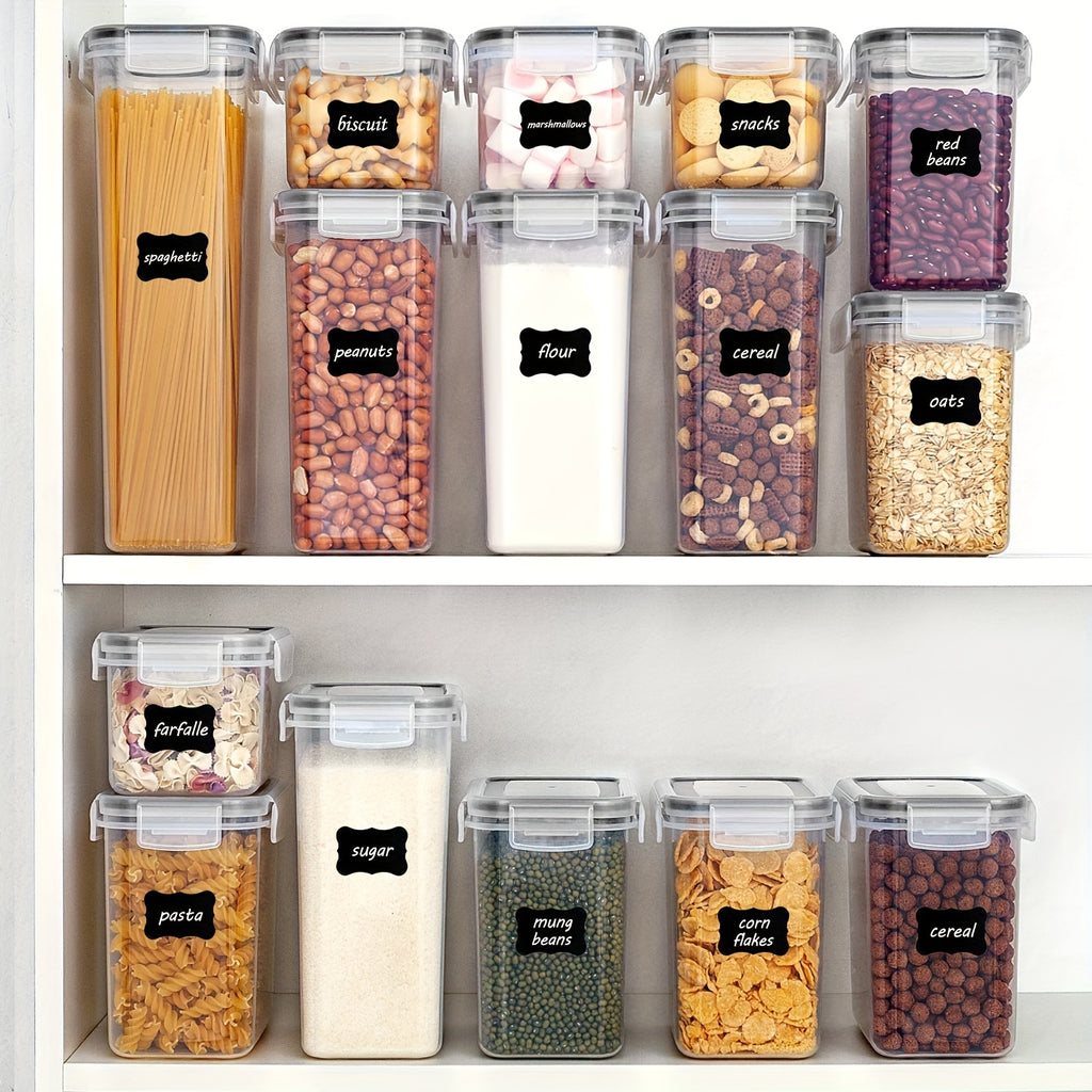 6/12pcs Airtight Food StoraContainers W/Lids,BPA Plastic Dry Food Canisters For Kitchen Pantry Organization And Storage,Dishwasher Safe