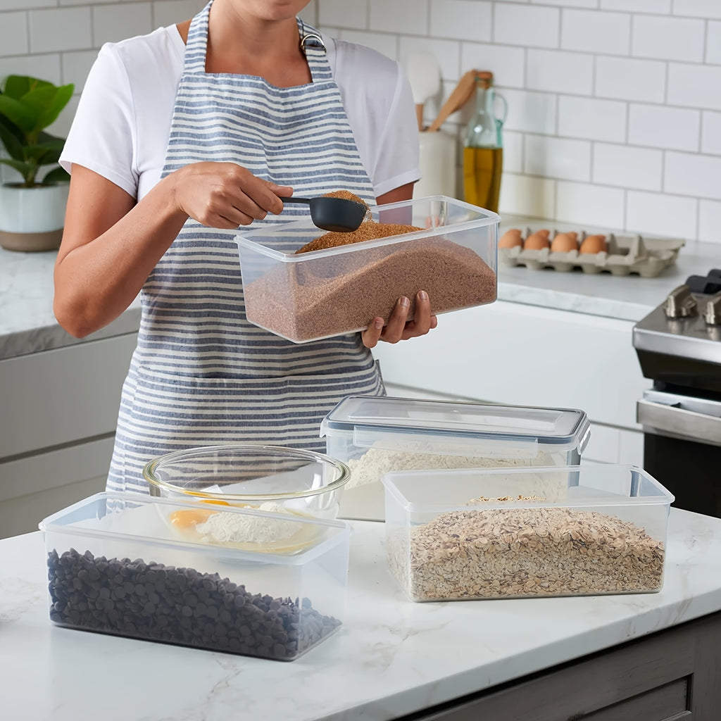 1/2/3pcs Airtight Food StoraContainers With Lids 3.2L, Plastic Spaghetti Container, PP Material BPA Kitchen Pantry Organization And Storage