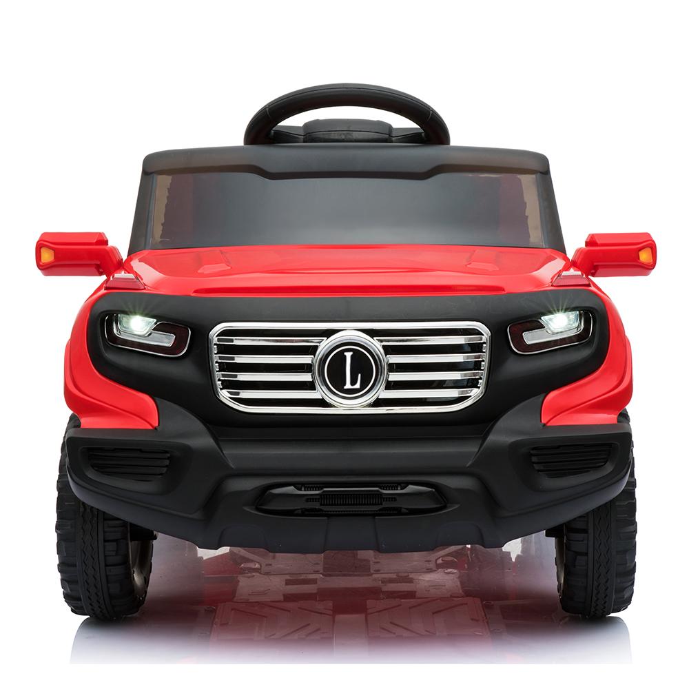 Clearance! Electric Cars for Kids, Kids Electric Ride-On Truck, 6V Remote Control Car for Boys Girls Christmas Gifts with 3 Speeds, Music, Seat Belts, LED Lights, and Realistic Horns, Red, Q6814