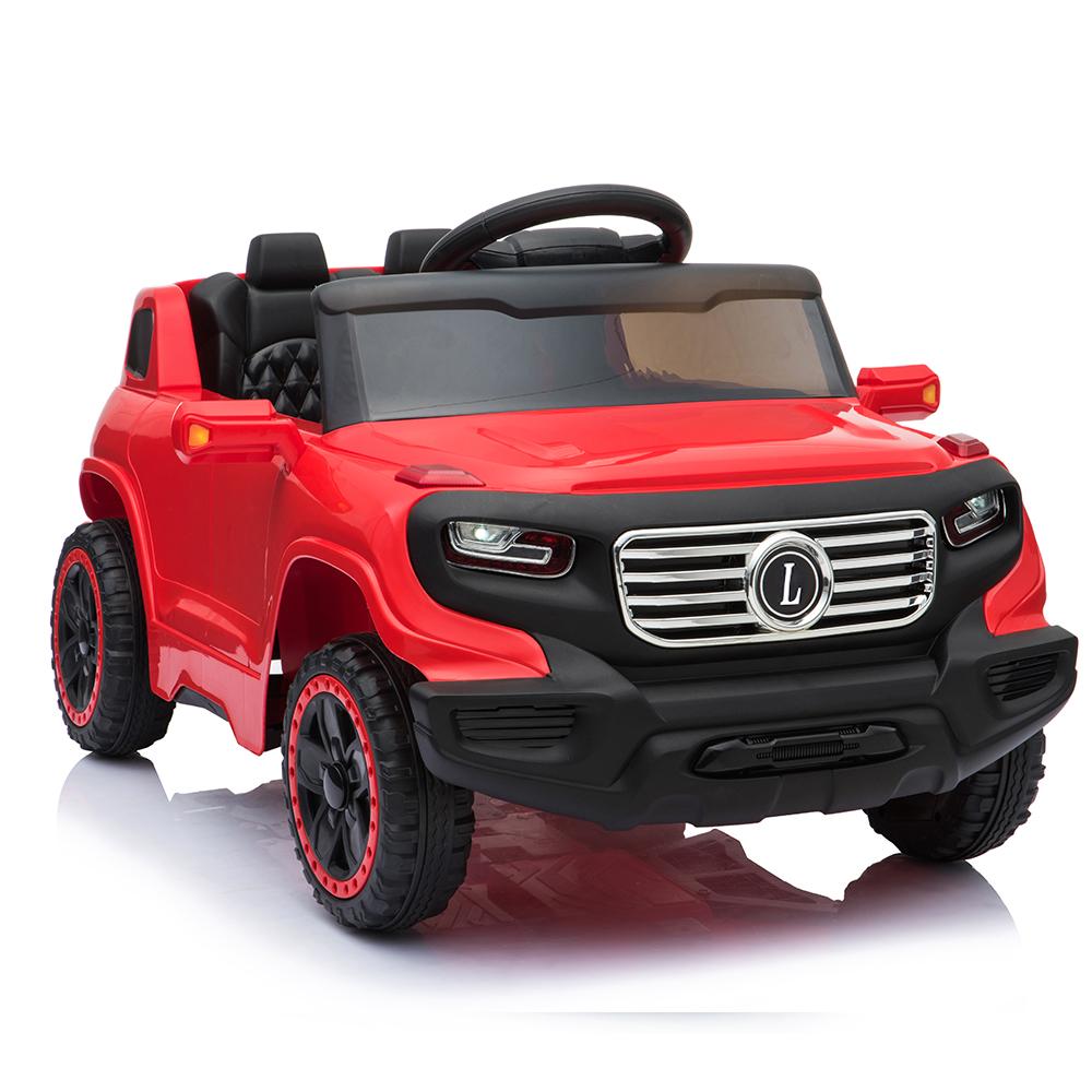Clearance! Electric Cars for Kids, Kids Electric Ride-On Truck, 6V Remote Control Car for Boys Girls Christmas Gifts with 3 Speeds, Music, Seat Belts, LED Lights, and Realistic Horns, Red, Q6814