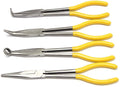 LFDHSF Pliers Tool Hand Tools 4Pcs 11 inch Bent Mechanic Equipment Hand Tool Set Extra Long Nose Pliers Straight