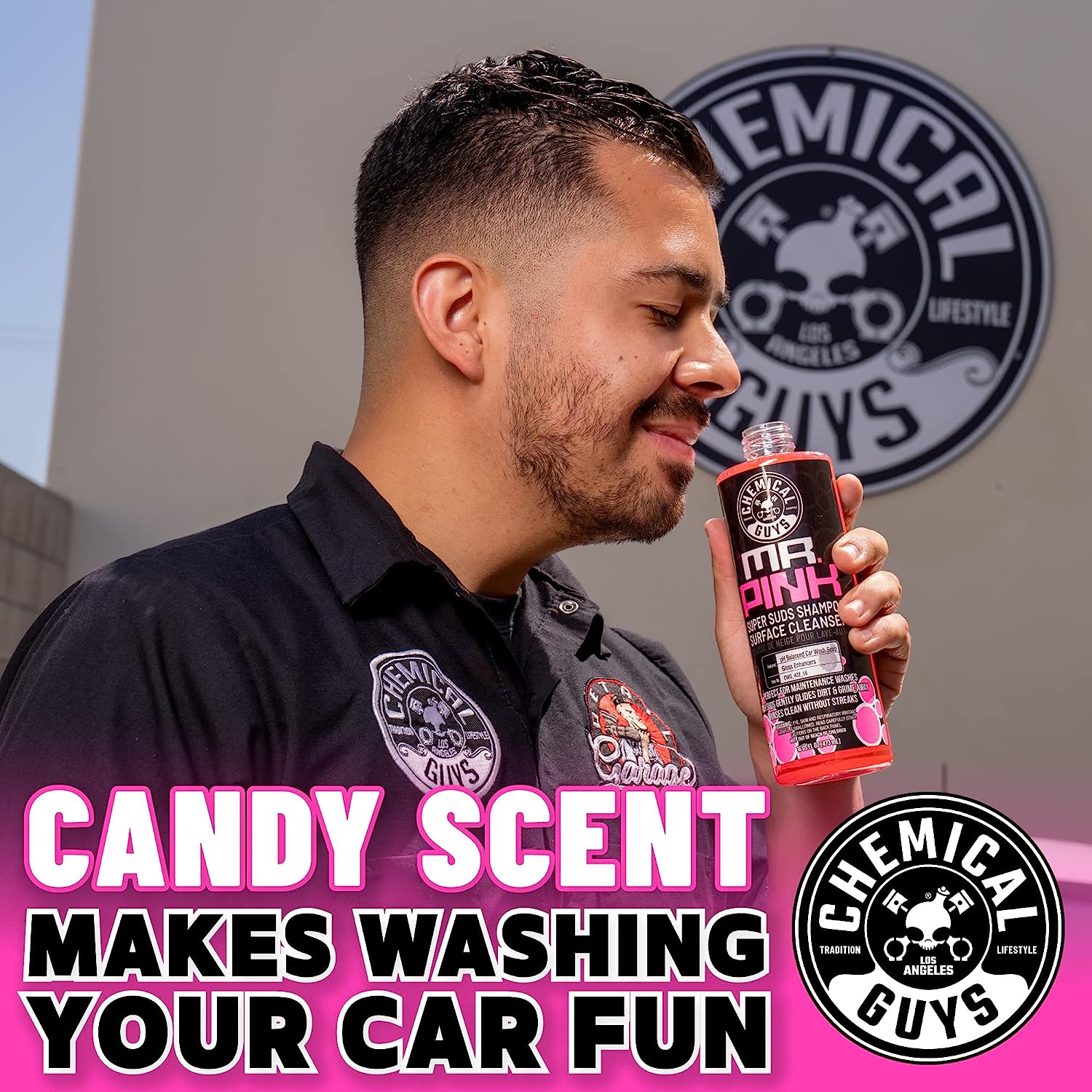 Chemical Guys CWS_402_64 Mr. Pink Foaming Car Wash Soap (Works with Foam Cannons, Foam Guns or Bucket Washes) Safe for Cars, Trucks, Motorcycles, RVs &amp; More, 64 fl oz, Candy Scent