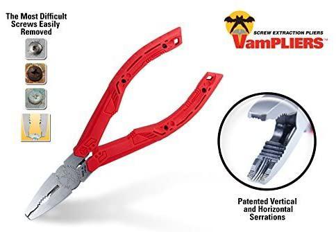 VamPLIERS. World's Best Pliers! 6-PC Set S6APC Specialty Screw Extraction Pliers. Extract Stripped Stuck Security, Corroded, or Rusted Screws + Tool Pouch &amp; VT CAP