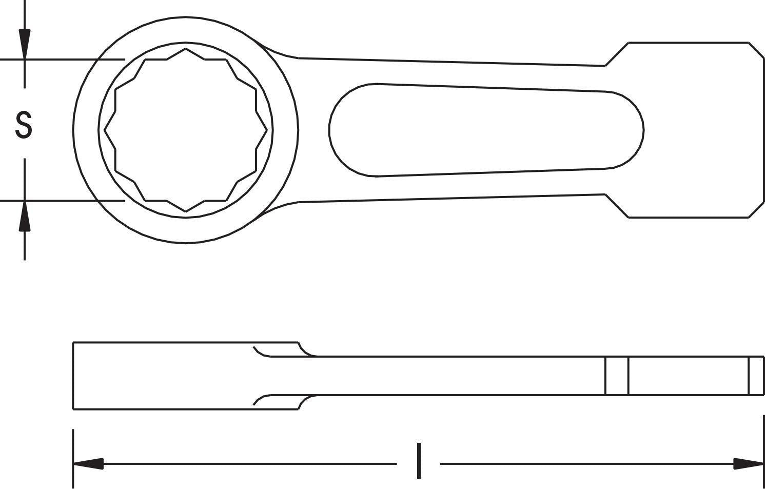 CS UniEX201B-120UA Non-SparAluminum Bronze (Albr) 2-5/16In 12 Point Box End StriWrench