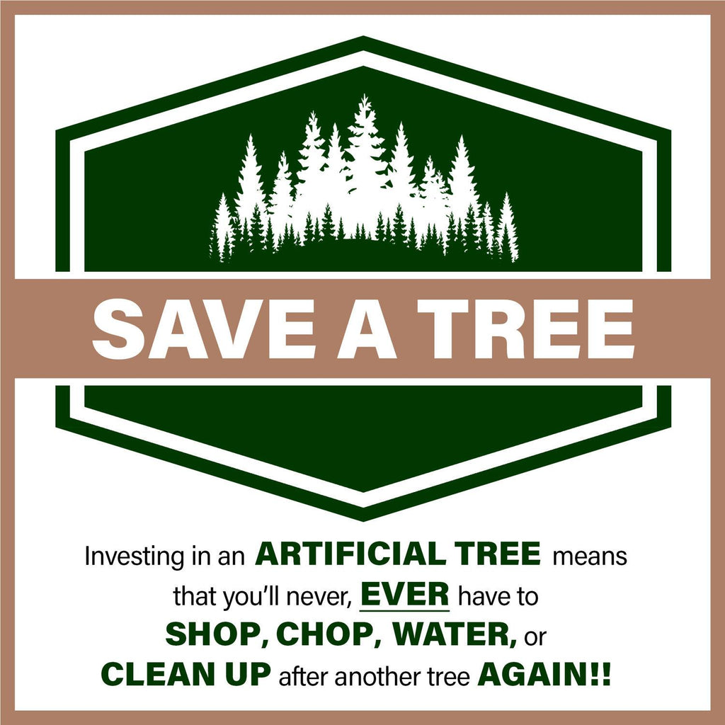 Fraser Hill Farm Green Unlit Pine Christmas Tree, 7.5'