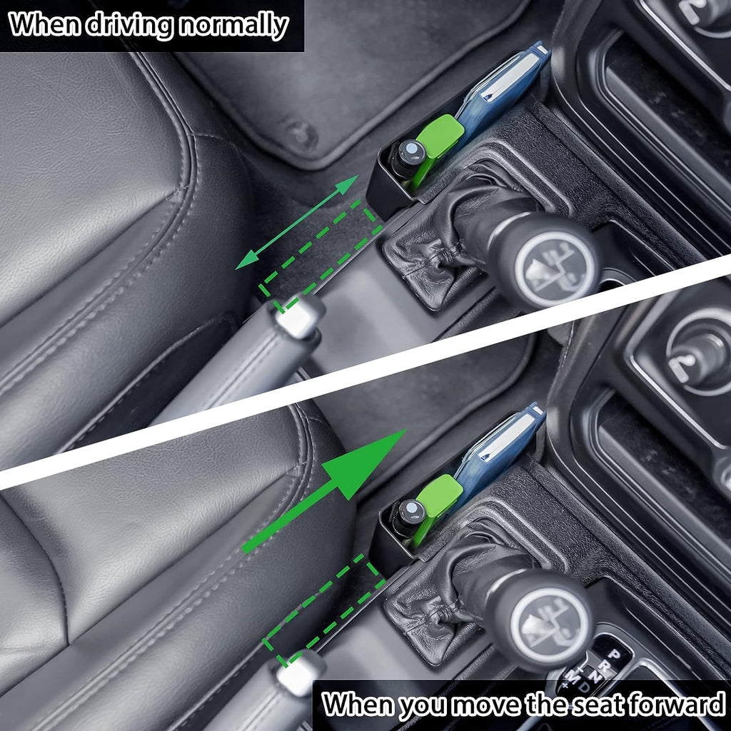 3PCS Center Console Organizer Tray Box Compatible with 2018-2024 Wrangler and 2020-2023 Gladiator Gear Shift Organizer Armrest Accessories Hanging Box（Not for JK/JKU）