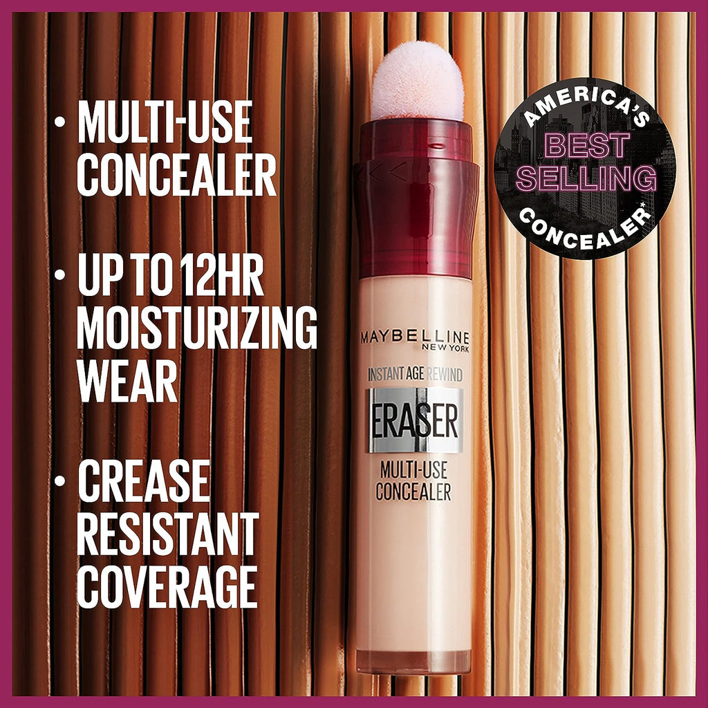 Maybelline New York Instant Age Rewind Eraser Dark Circles Treatment Multi-Use Concealer, 095, 1 Count (Packaging May Vary)