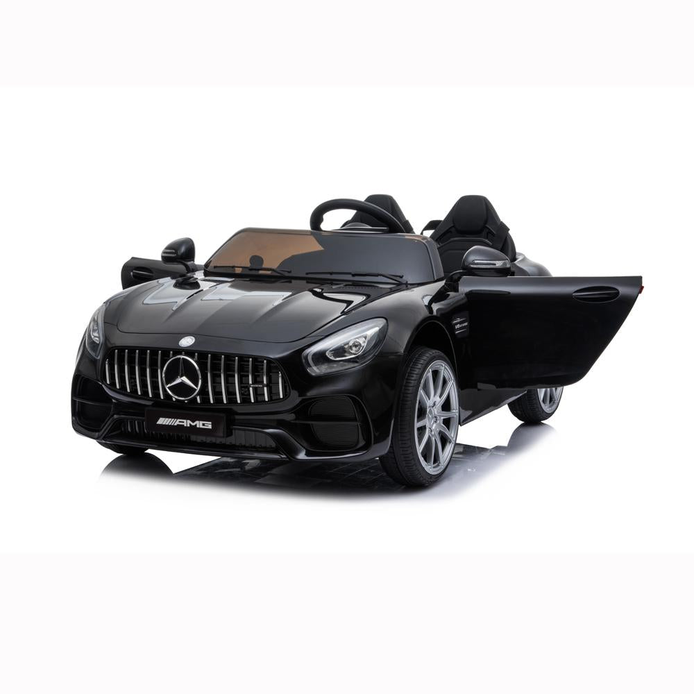 Kids Ride On Car Mercedes-Benz AMG GT Dual Drive Electric Cars for Kids Motorized Vehicles Remote Control Toy Car with 2 Seater, -in LED Lights, Music, Horn Christmas Birthday Gift for Children