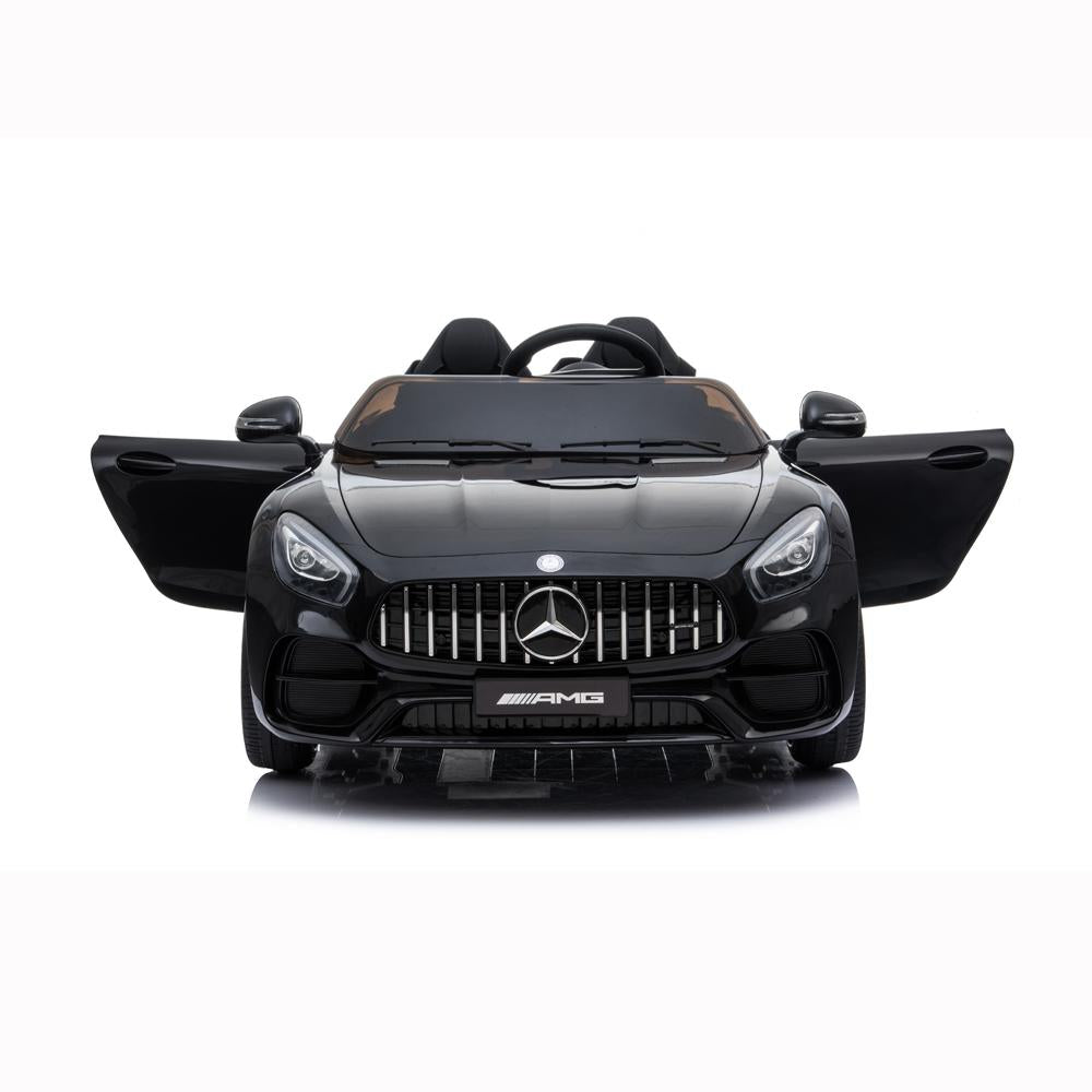 Kids Ride On Car Mercedes-Benz AMG GT Dual Drive Electric Cars for Kids Motorized Vehicles Remote Control Toy Car with 2 Seater, -in LED Lights, Music, Horn Christmas Birthday Gift for Children