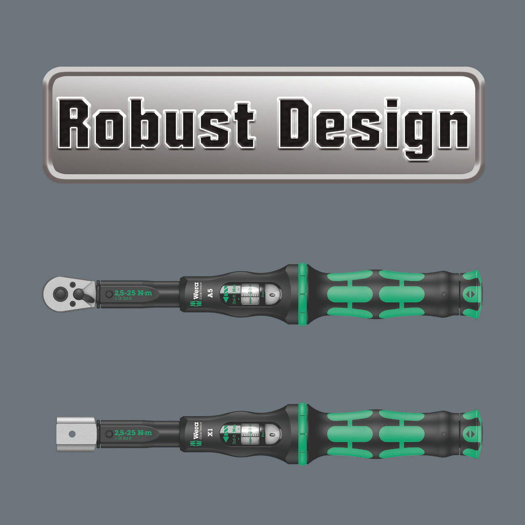 WClick-Torque X 4 torque wrench for insert tools, 14x18 x 40-200 Nm, black/green