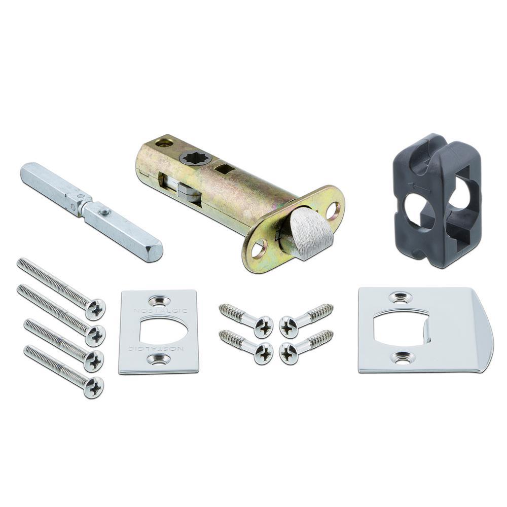 CottaPlate 2-3/8 in. Backset Bright Chrome PassaHall/Closet Waldorf Pink Door Knob