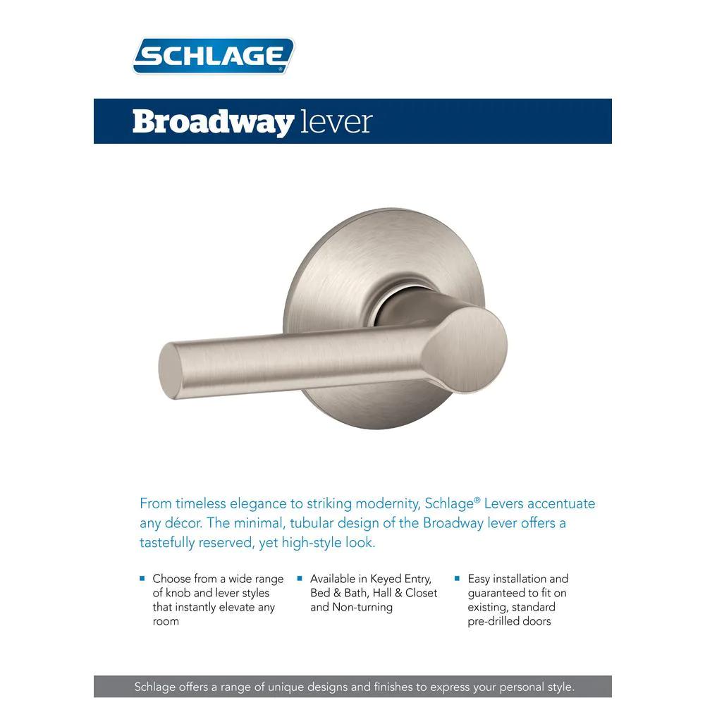 Broadway Matte Black Keyed Entry Door Lever with Greenwich Trim