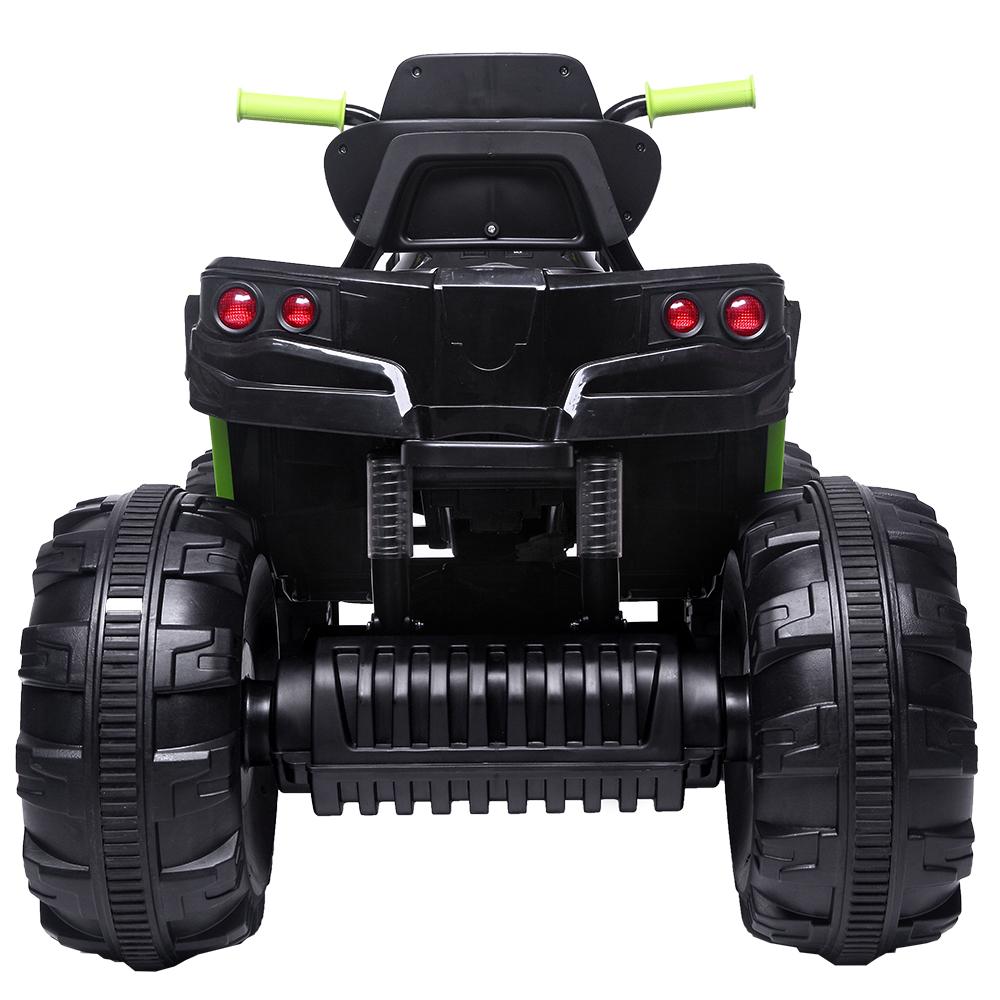 Kids Electric Ride ON Toys, Quad Ride ON Toys 12 Volt Car, 4-Wheeler ATV Ride ON Car w/ 3.7mph Max, 2 Speed, LED Lights, AUX Jack, Radio, Powered Motorcycle for Boys, 3-8 Years Old, Green, W1857