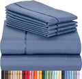 LuxClub 7 PC Split King Sheet Set Bamboo Sheets Deep Pockets 18" Eco Friendly Wrinkle Free Cooling Sheets Machine Washable Hotel Bedding Silky Soft - Oxford Split King