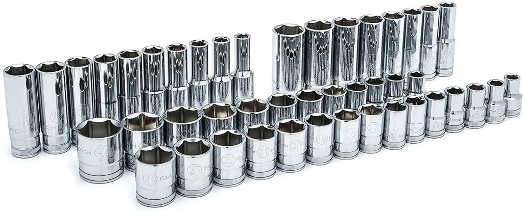 GEARWRENCH 49 Pc. 1/2" Drive 6 Pt. 120XP Mechanics Tool Set, Standard &amp; Deep, SAE/Metric - 80700P