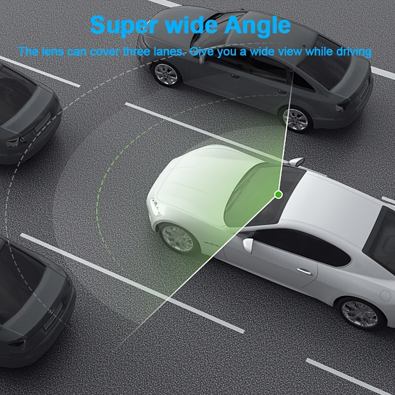 3 Inch HD 1080P Dash Cam With Suction Cup, Night Vision &amp; Cycle Recording