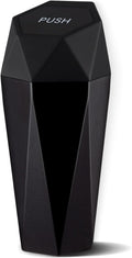 JUSTTOP Car Trash Can with Lid, Diamond  Small Automatic Portable Trash Can, Easy to Clean, Used in Car Home Office (Black)