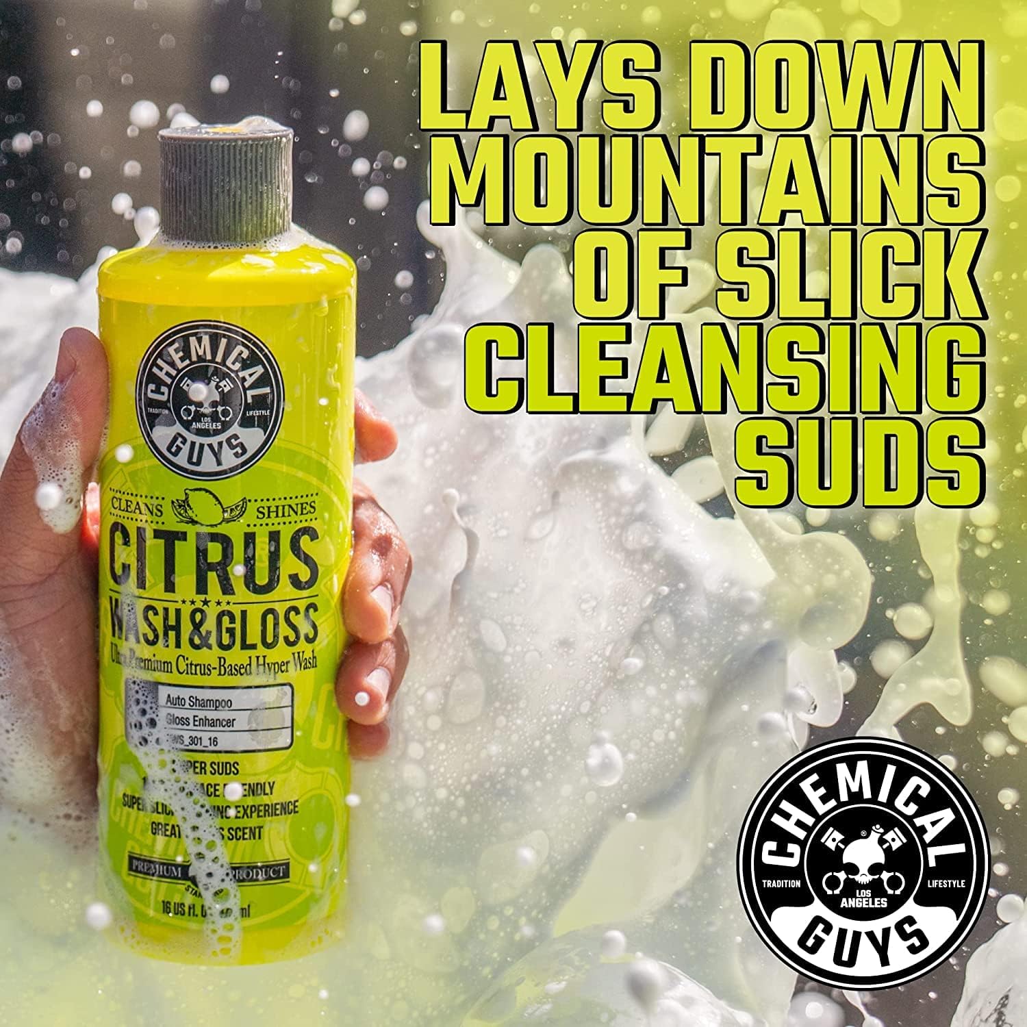 Chemical Guys CWS_402_16BK Car Wash Detailing Bucket, Mitt &amp; Accessories Bundle (6 Items) Featuring Mr. Pink Foaming Car Wash Soap, 16 fl oz - Works on Cars, Trucks, SUVs, RVs &amp; More