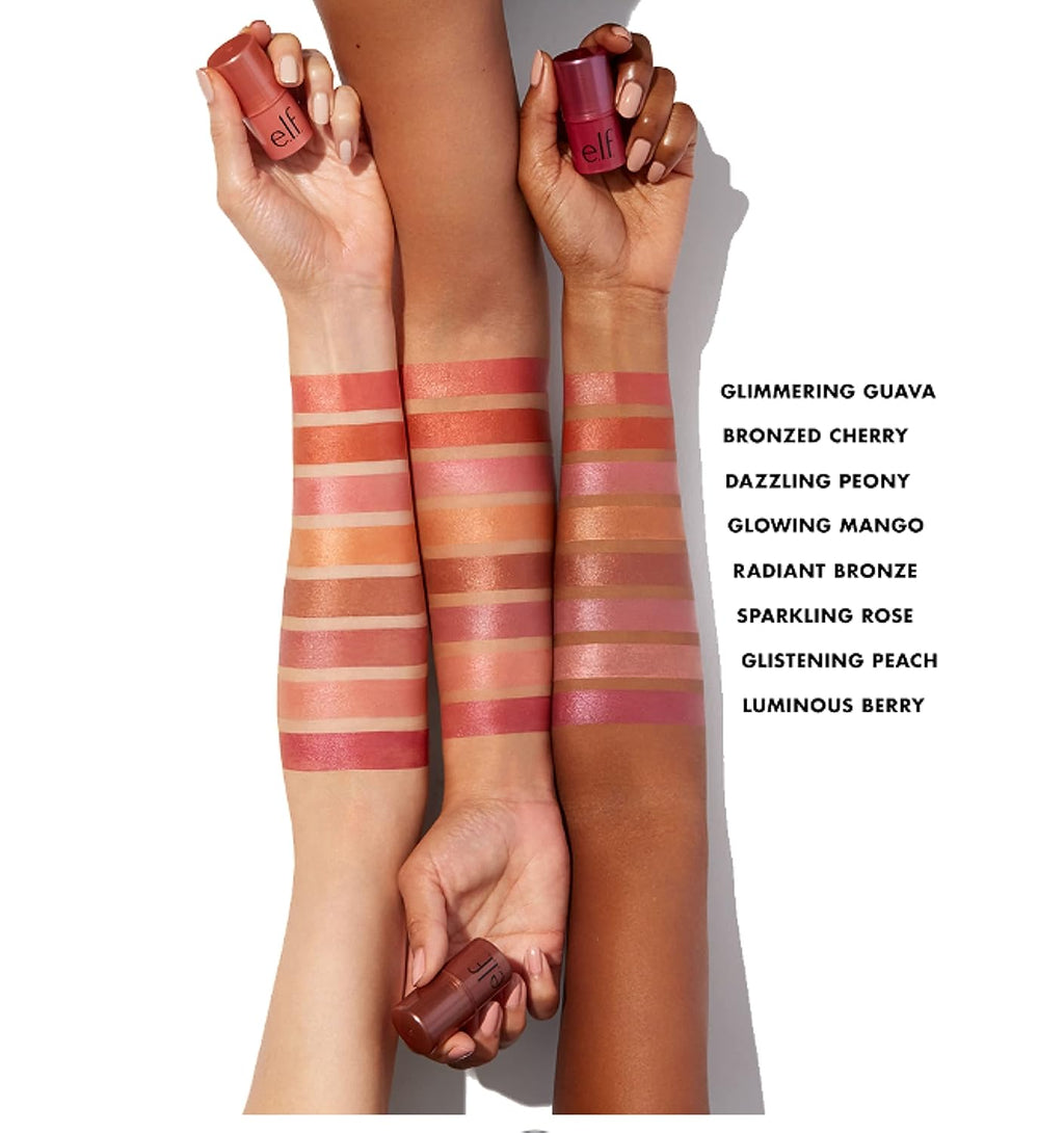 e.l.f. Monochromatic Multi Stick, Luxuriously Creamy &amp; Blendable Color, For Eyes, Lips &amp; Cheeks, Dazzling Peony, 0.17 oz (5 g)