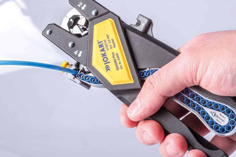 JOKARI QUADRO PLUS Set (Part 62000) Ratcheting Multi-Function Tool for Cutting, Stripping, Twisting &amp; Crimping Wire