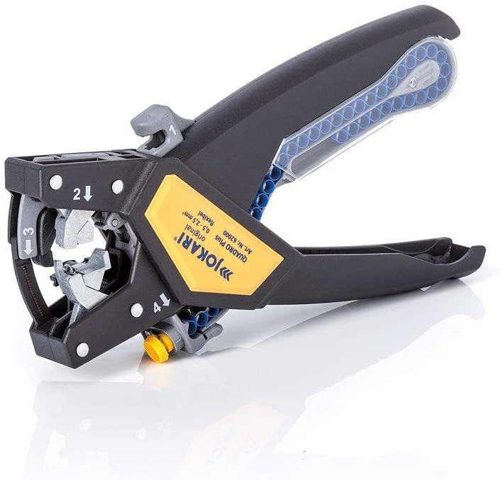 JOKARI QUADRO PLUS Set (Part 62000) Ratcheting Multi-Function Tool for Cutting, Stripping, Twisting &amp; Crimping Wire