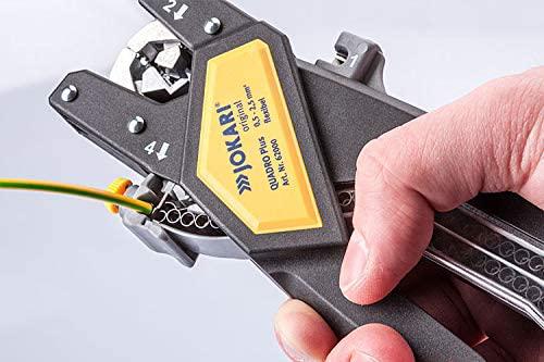 JOKARI QUADRO PLUS Set (Part 62000) Ratcheting Multi-Function Tool for Cutting, Stripping, Twisting &amp; Crimping Wire