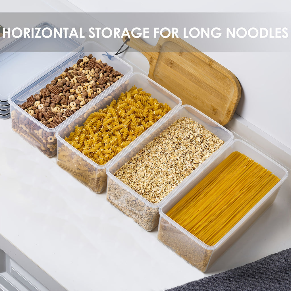 1/2/3pcs Airtight Food StoraContainers With Lids 3.2L, Plastic Spaghetti Container, PP Material BPA Kitchen Pantry Organization And Storage