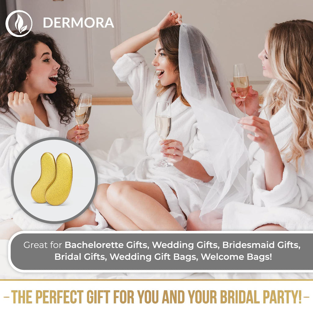 DERMORA Skin Treatment Mask 24K Gold Eye Mask - 20 Pairs Eye Gels - Rejuvenating Treatment for Dark Cirlce,Puffiness,Refresh,Revitalizing,Travel,Wrinkles