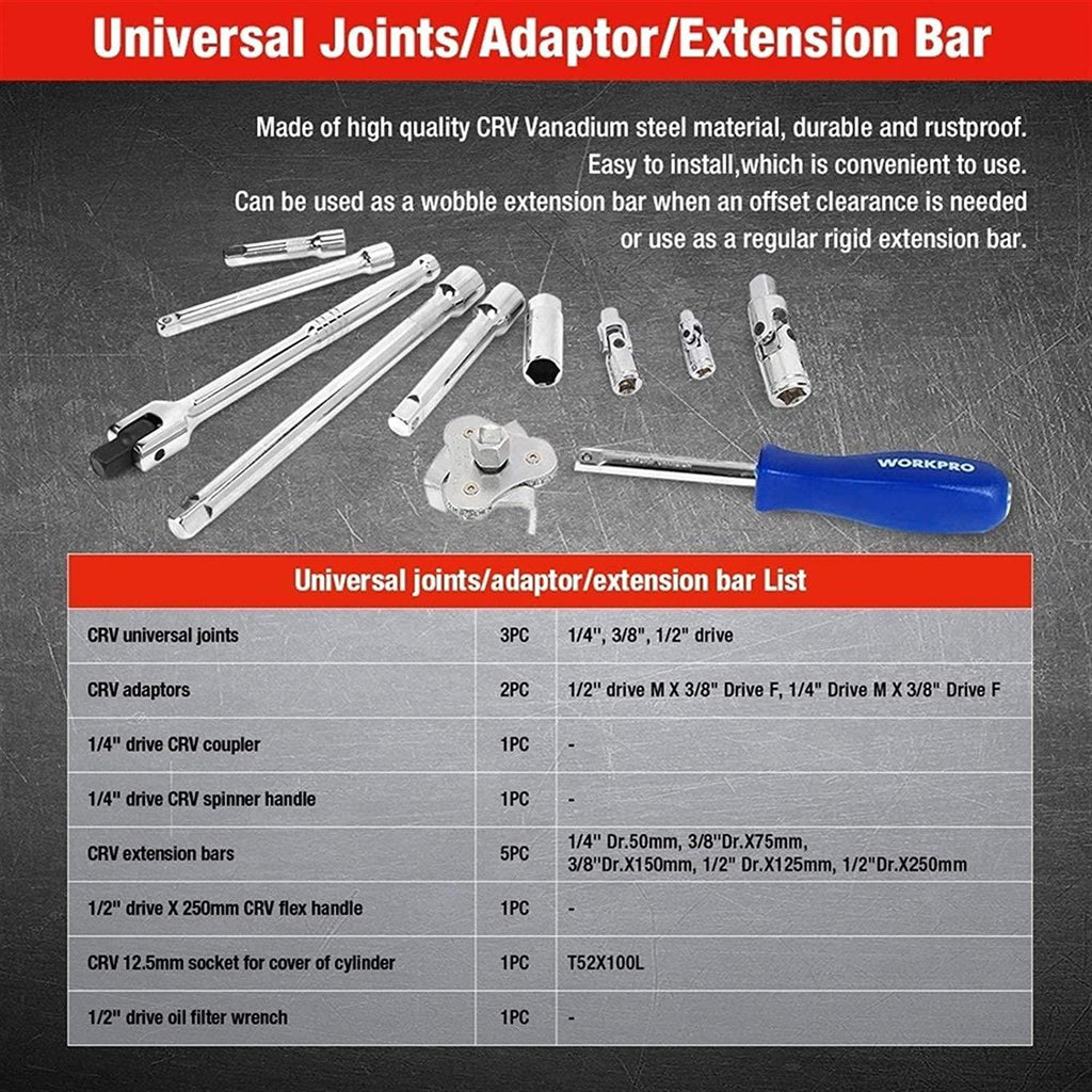 Tool Set Hand Tools For Car Repair Ratchet Spanner Wrench Socket Professional Bicycle Car Repair Tool Kits (Color : W003066A)