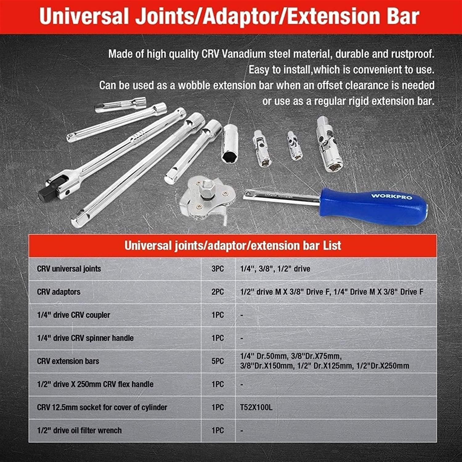 Tool Set Hand Tools For Car Repair Ratchet Spanner Wrench Socket Professional Bicycle Car Repair Tool Kits (Color : W003025AE)