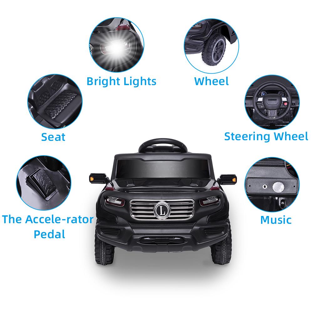 Topcobe Kids Electric Cars to Ride in, Kids Ride-On Jeep Car for Child Boys Girls, Gift Children Truck Car with Battery Pre-Programmed Music and Remote control