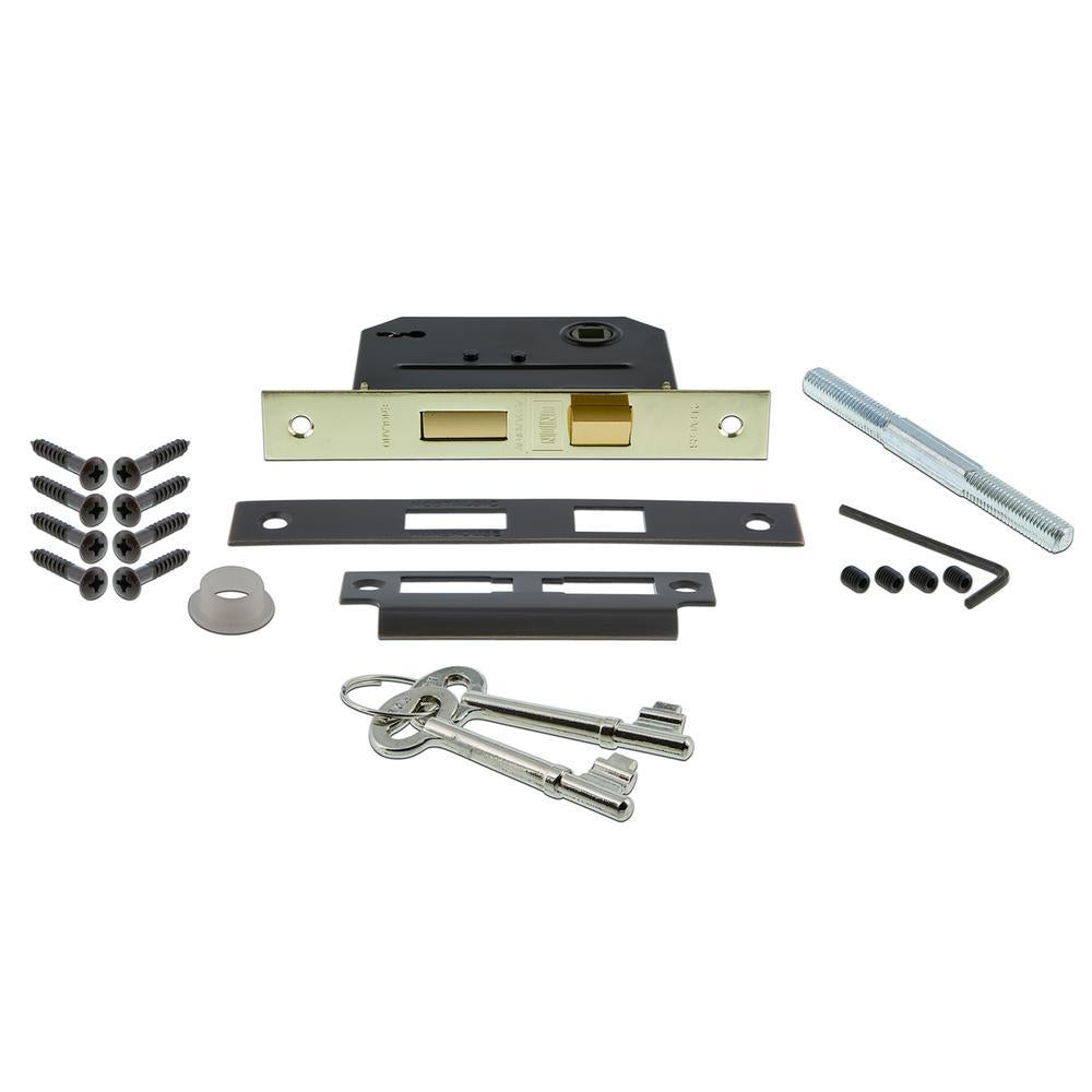York Plate Interior Mortise York Door Knob in Timeless Bronze