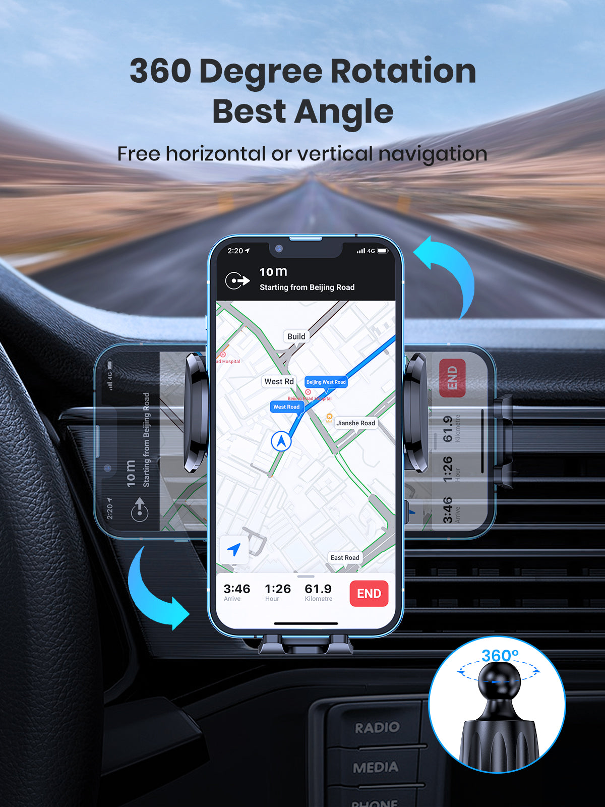 Big Phones &amp; Thick Cases? No Problem! Car Air Vent Phone Mount - The Ultimate Hands-Cell Phone Holder!