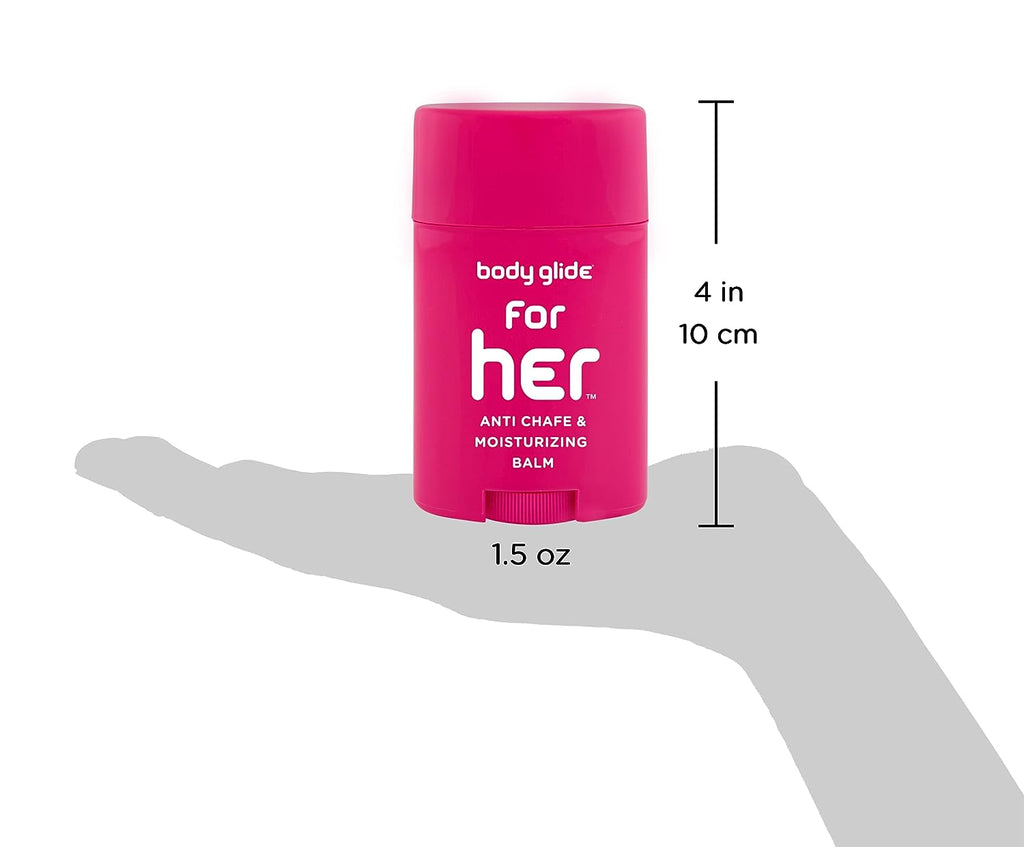 BodyGlide For Her Anti Chafe Balm: anti chafing stick with added emollients &amp; Body Glide Outdoor Anti Chafe Balm. Fragrance free anti chafing stick trusted in basic training