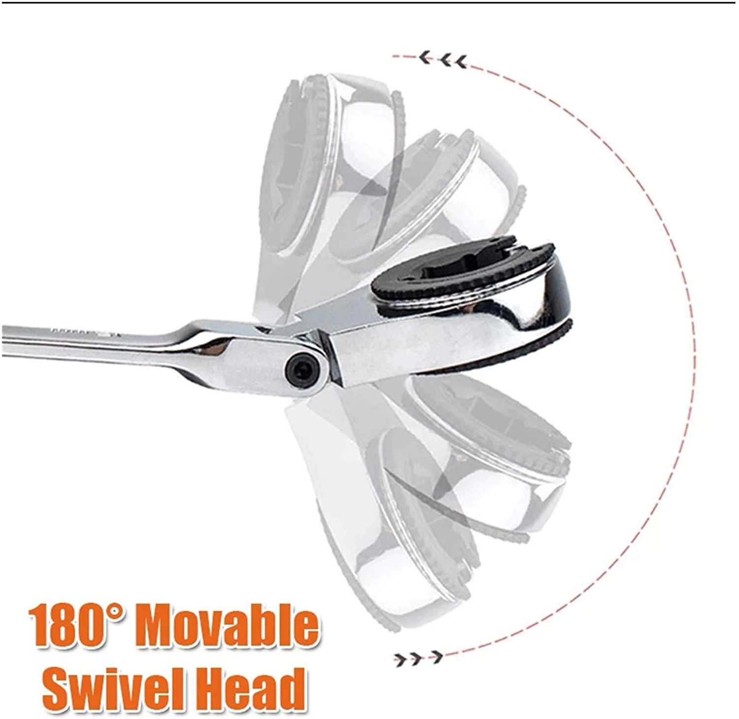Without Allen Wrench Set Allen Wrench Tubing Ratchet Wrench Moving Head Ratchet Wrench Tools for Car Vehicle Auto Replacement Parts Hand Tool Manual Car (Color : Fixed Head 12 pcs)