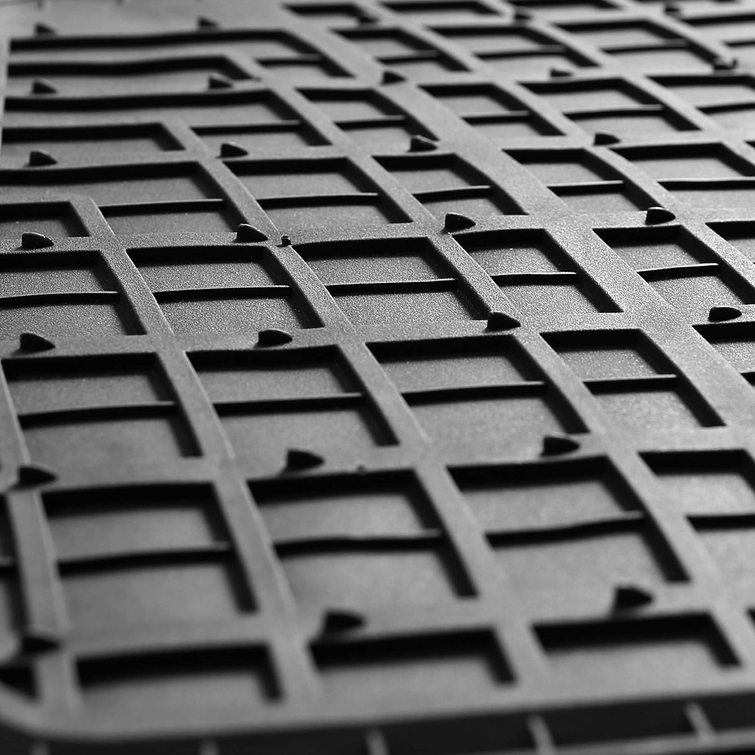 FH Group Automotive Floor Mats - Heavy-Duty Rubber Floor Mats for Cars, Universal Fit Full Set, Climaproof Floor Mats, Trimmable Floor Mats for Most Sedan, SUV, Truck Floor Mats Red