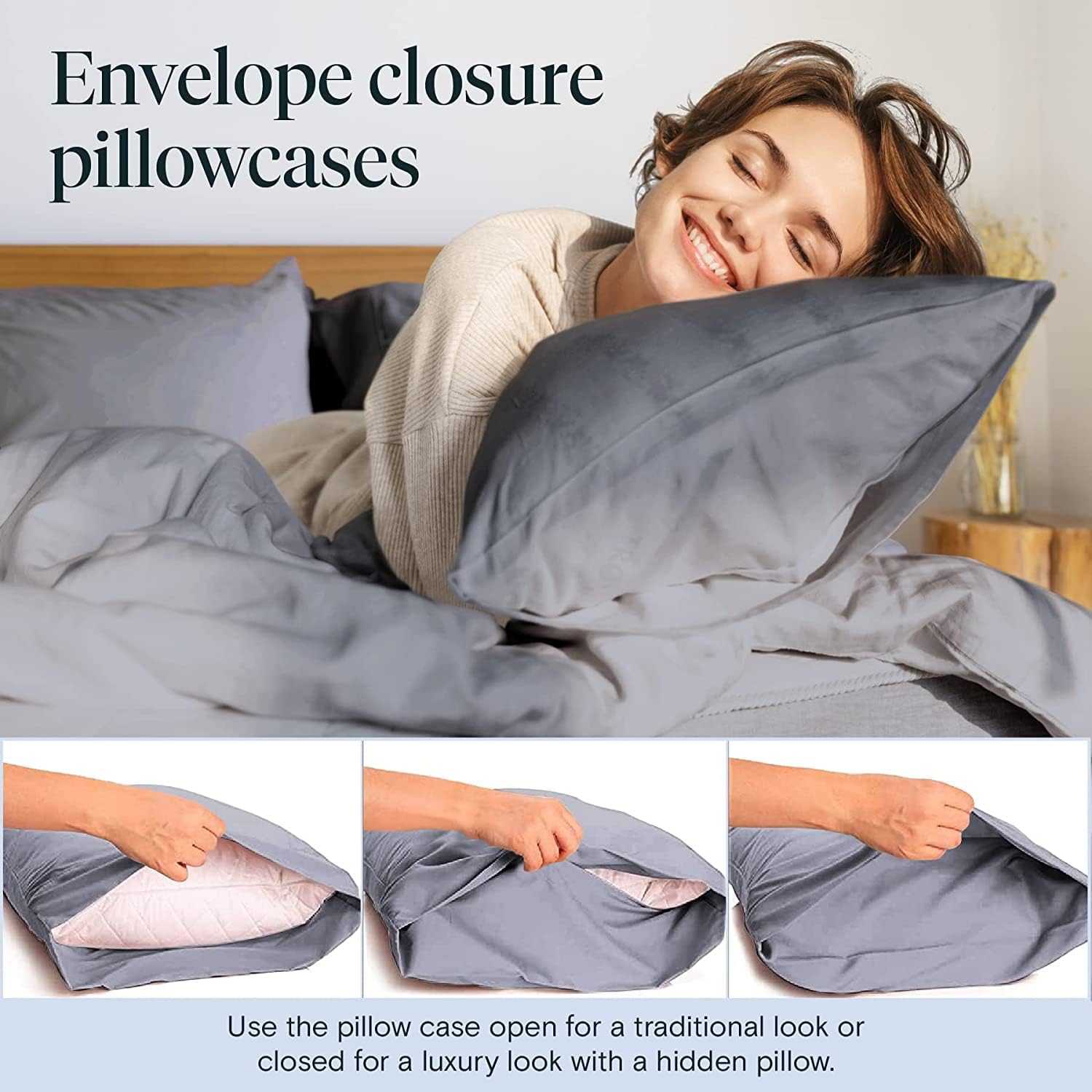 LuxClub Twin Sheets Set - Soft Kids Twin Bed Sheets for Boys and Girls, 4 PC Deep Pockets 18" Eco Friendly Wrinkle Free Cooling Sheets Machine Washable Hotel Bedding Silky Soft (Twin, Light Grey)