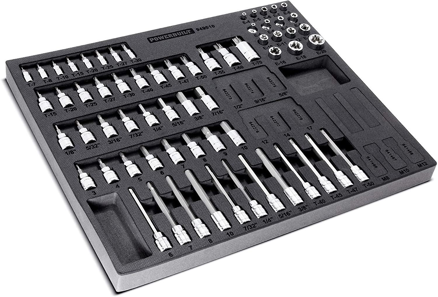 Power 949010 Hex/Torx/Specialty Bit Socket Set, 64 Piece