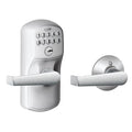 Plymouth Satin Chrome Electronic Door Lock with Elan Door Lever