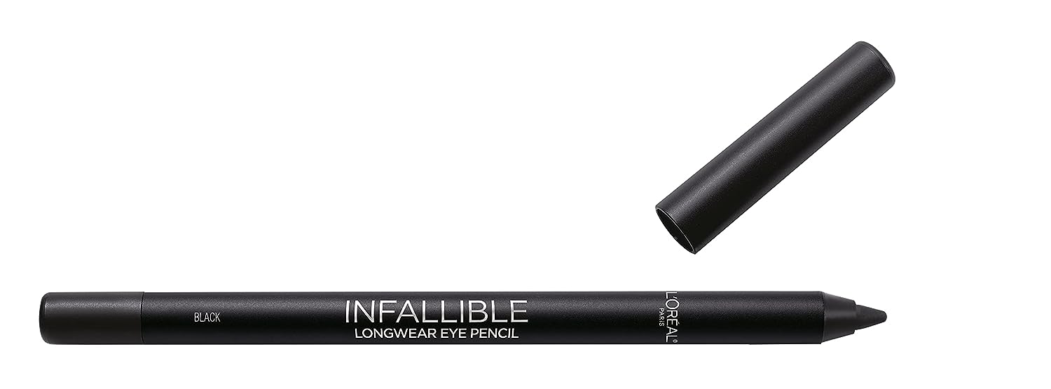 L’Oréal Paris Voluminous Original Volume Building Mascara and Infallible Eyeliner, Builds eye lashes up to 5X natural thickness, Smudge Free, Clump Free, Black, 1 kit