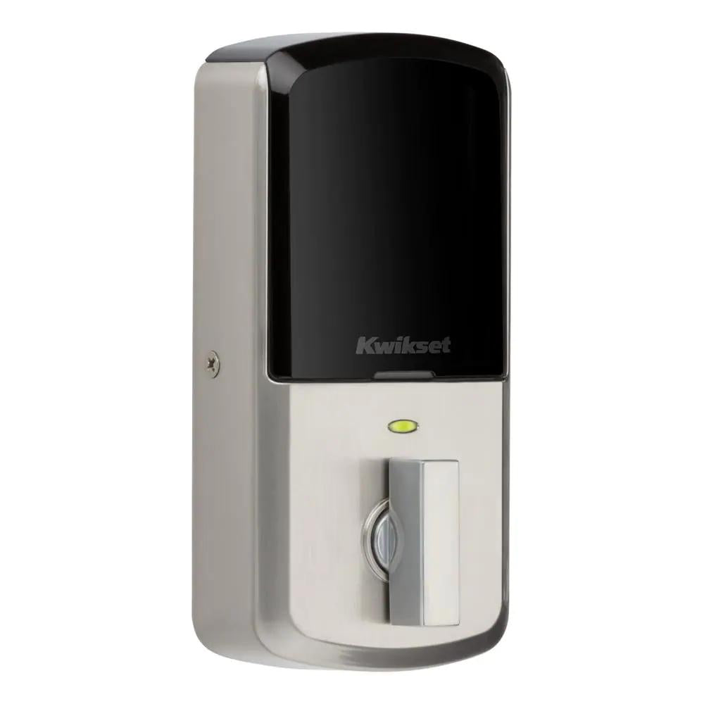 Halo Satin Nickel Electronic Smart Lock Deadbolt Feat SmartKey Security Touchscreen and Wi-Fi and San Clemente Handleset