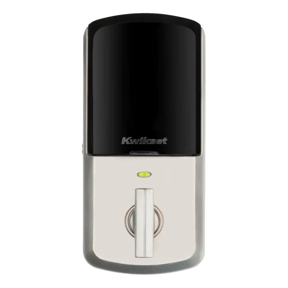 Halo Satin Nickel Electronic Smart Lock Deadbolt Feat SmartKey Security Touchscreen and Wi-Fi and San Clemente Handleset