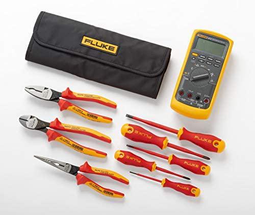 WEI-LUONG Tools 87V Industrial Multimeter + Hand Tools Starter Kit (5 Insulated Screwdrivers and 3 Insulated Pliers) Plierss