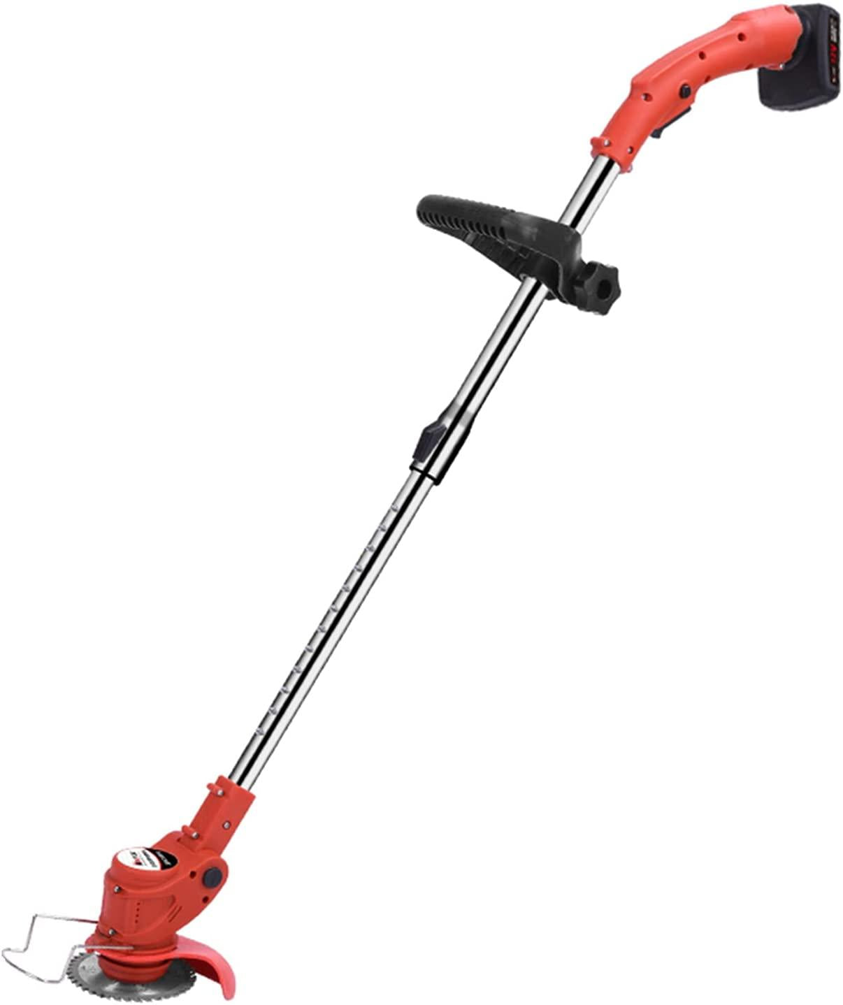 Portable Electric Cordless String Grass Trimmers,Handheld Lawn Edger Mini-Mower Height Adjustable Garden Brush Cutter Kit Rechargeable Battery and Charger Included