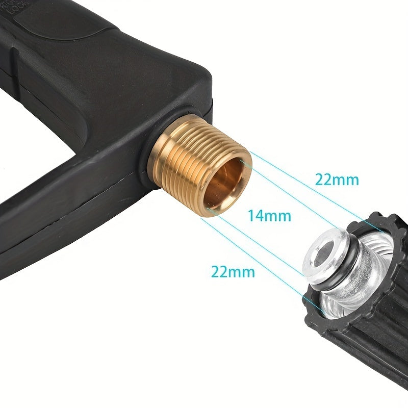 High Pressure Hose Nozzle, High Pressure Cleaning Machine, 3000 PSI Max With 5 Colors  Connect Nozzles M22 Hose Connector 3.0 TIP