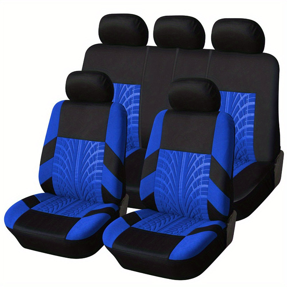 Upgrade Your Car Interior With These Stylish 9PCS Tire Pattern Universal Five Seat Car Seat Covers