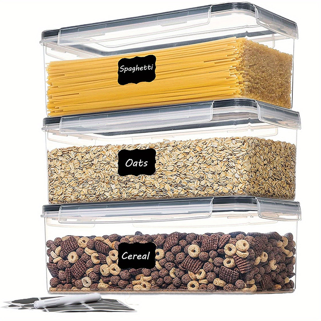 1/2/3pcs Airtight Food StoraContainers With Lids 3.2L, Plastic Spaghetti Container, PP Material BPA Kitchen Pantry Organization And Storage